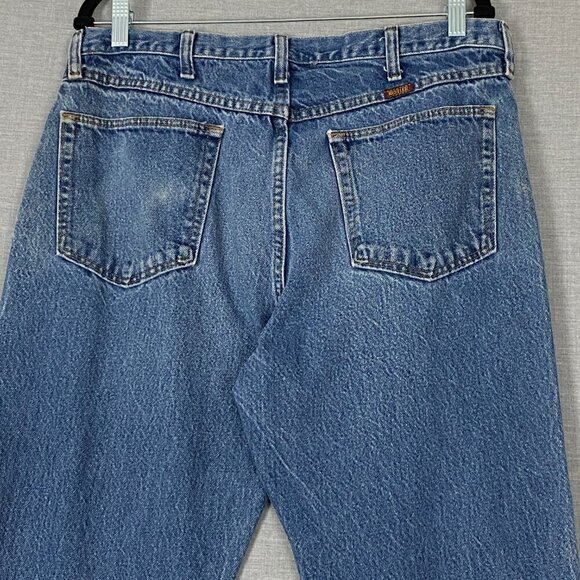 Rustler Jeans Regular Fit Straight Leg Mens 36 X 32 100% Cotton Blue Jeans - Picture 4 of 11
